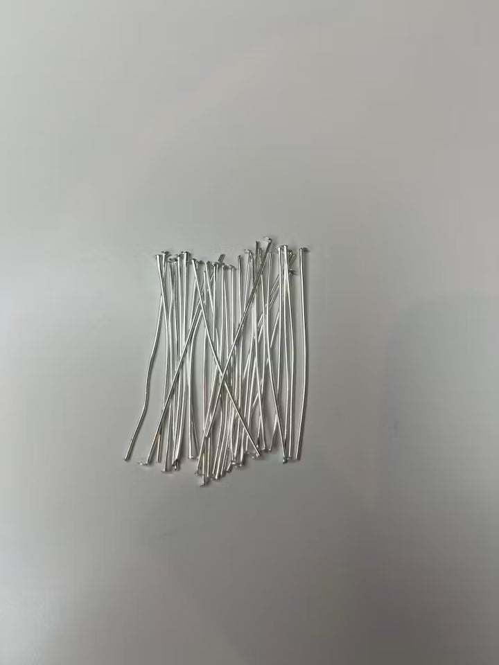 Hattpinnar 50x0,7 mm, silver (30 st)