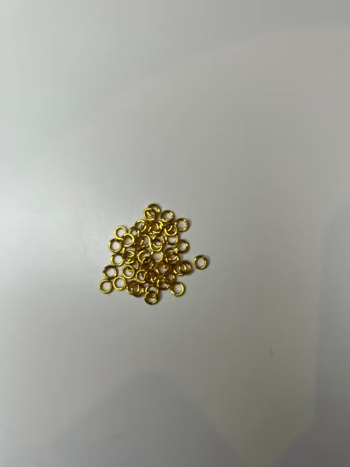 Bindringar, 5x1 mm, Guld, Mässing (50 st)
