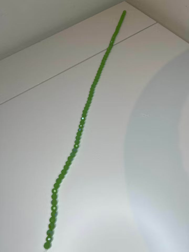 Sträng med glaspärlor Imitation Jade 8mm