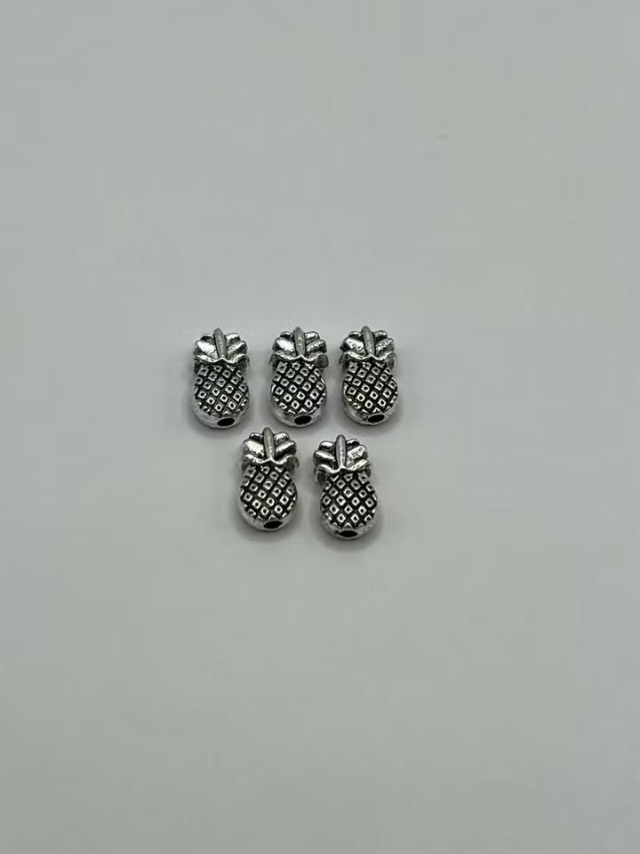 Mellandel Ananas silver 10x6 mm, (5st)