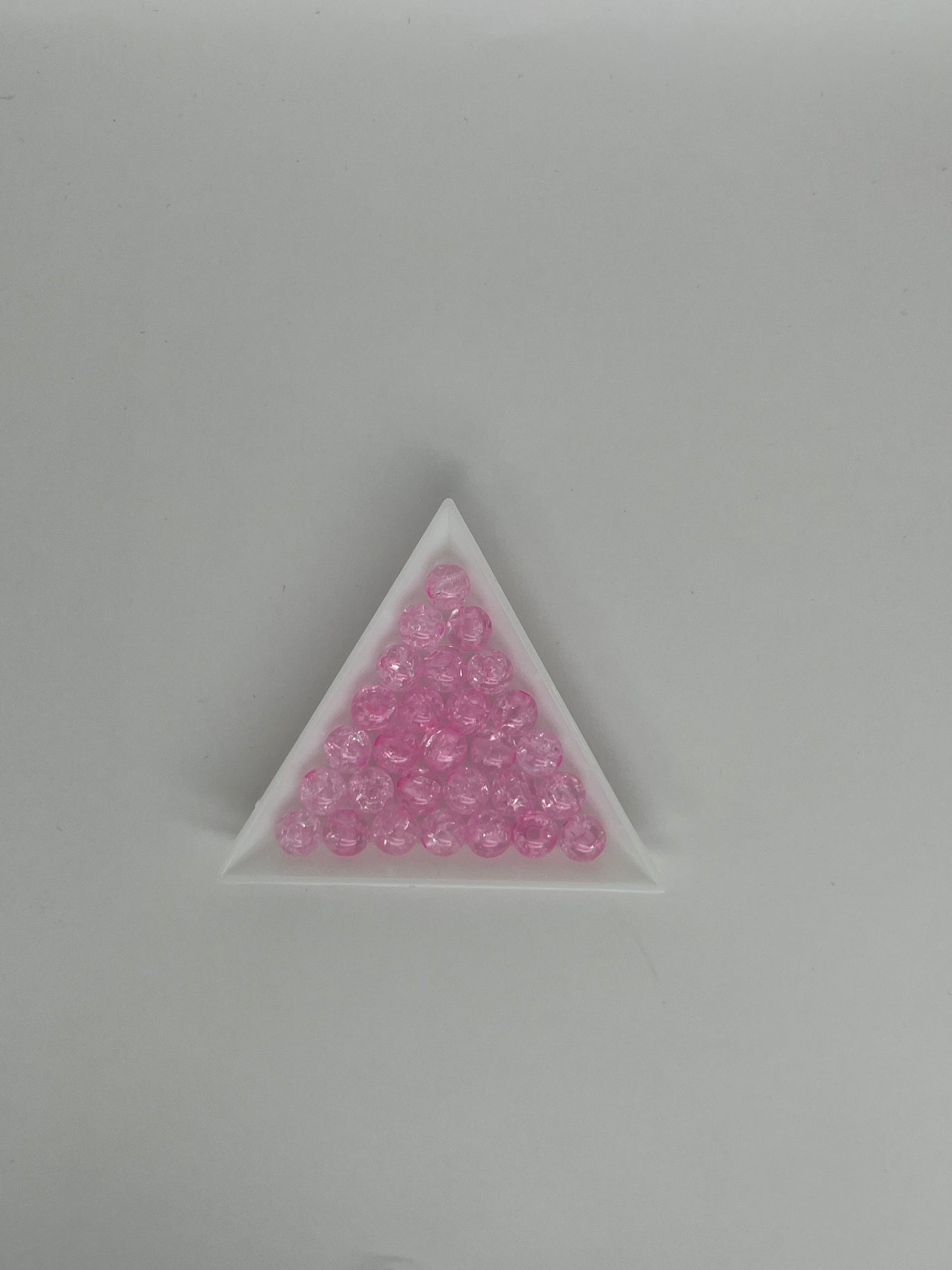Krackelerade akrylpärlor rosa, 8mm (50st)