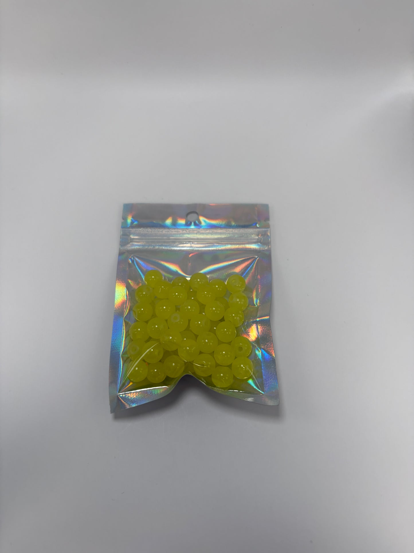 Glaspärlor, gul, 8mm (50st)