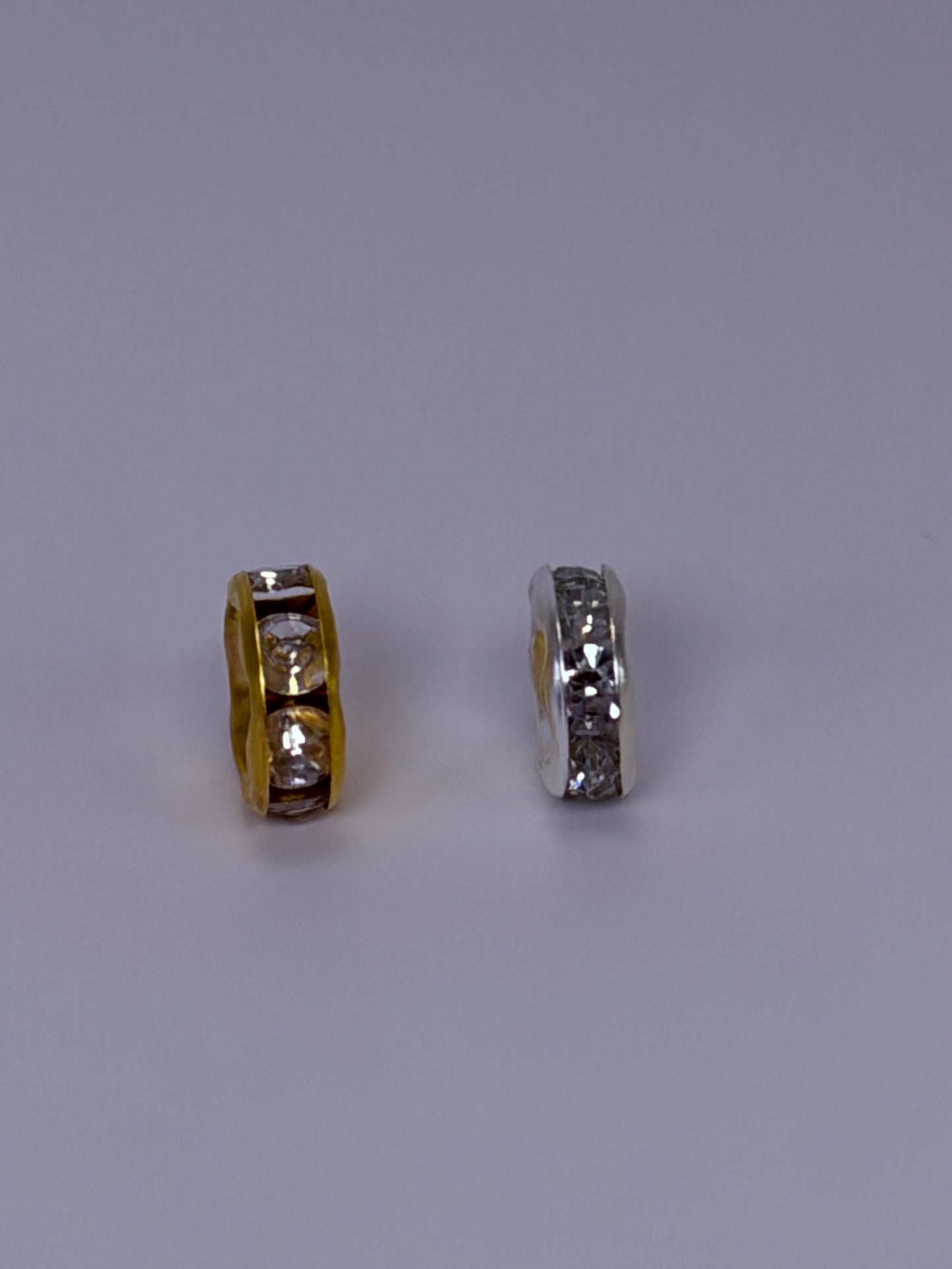 Strassrondell guld och silver, 8mm (50st)