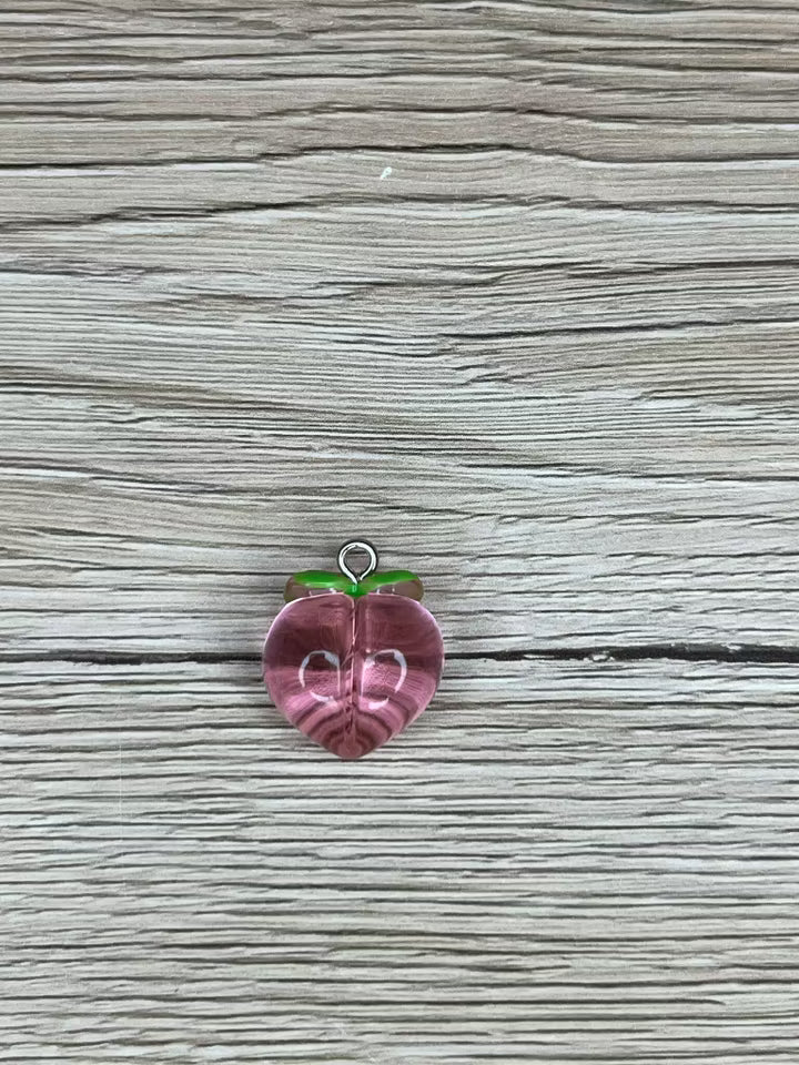 Rosa Transparent Persika Berlocker (st)