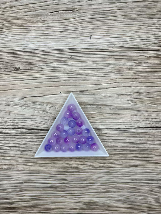 Glaspärlor lila mix, 8mm (50st)