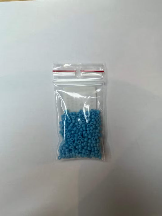 Seed Beads ljus blå, 3mm