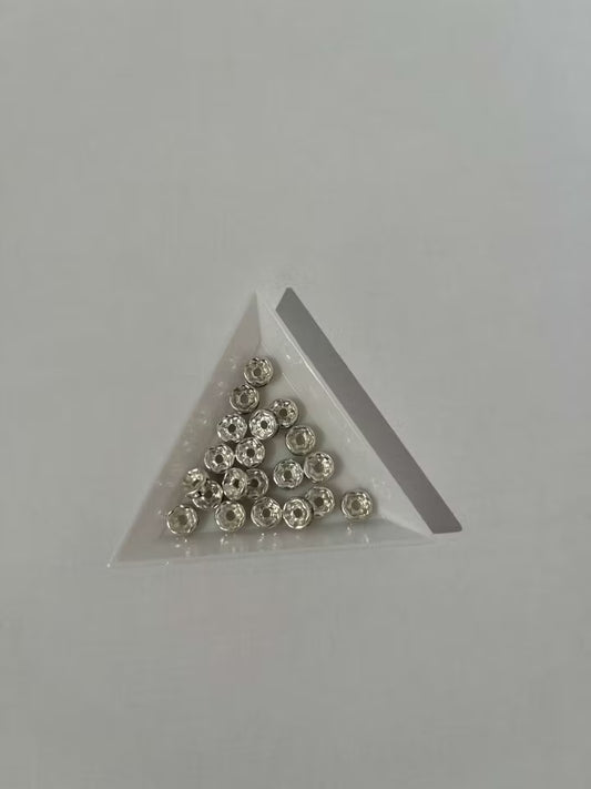 Silverfärgade Strassrondell (20st)