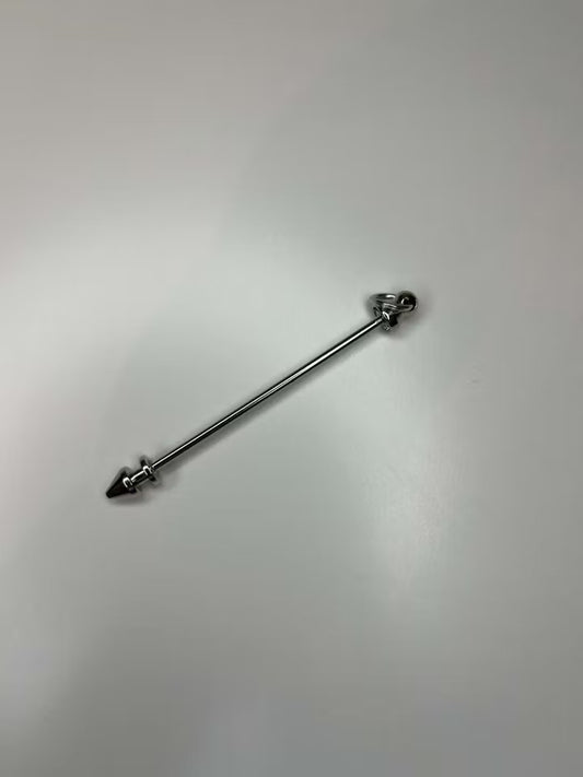 Pinne med fäste till nyckelring – Silver (8,5 cm) (st)