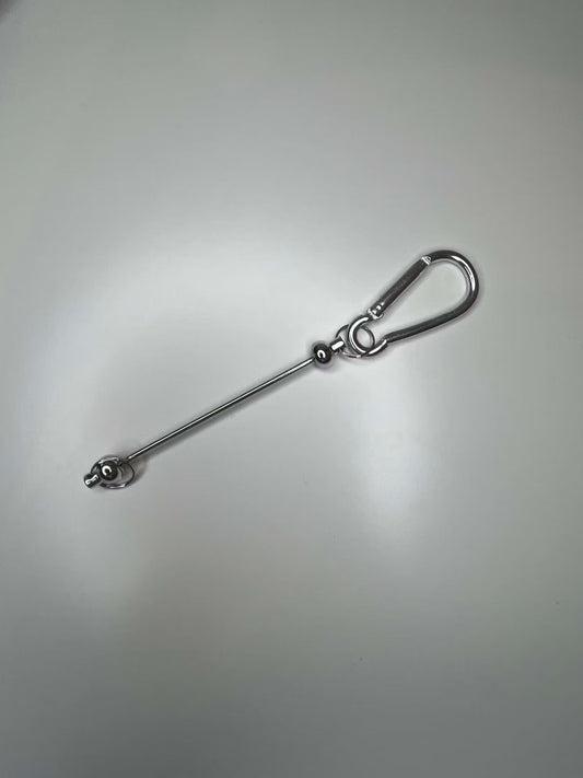 Pärlbar nyckelring silver (st)