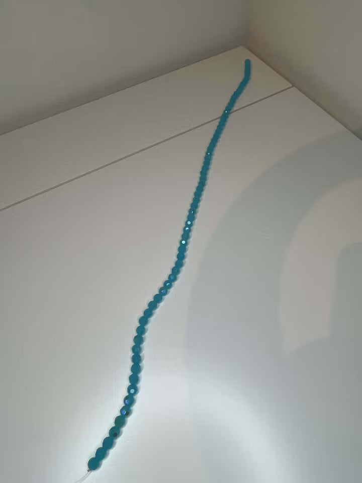 Sträng med glaspärlor Imitation jade 8mm