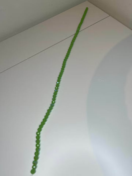 Sträng med glaspärlor Imitation Jade 8mm