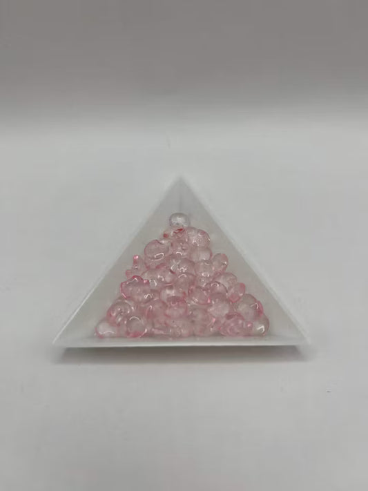 Glaspärla chip ljusrosa 7-8 mm (10g)