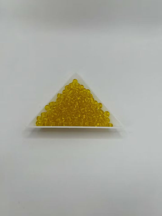 Seed Beads transparent 5mm Gul (20g)