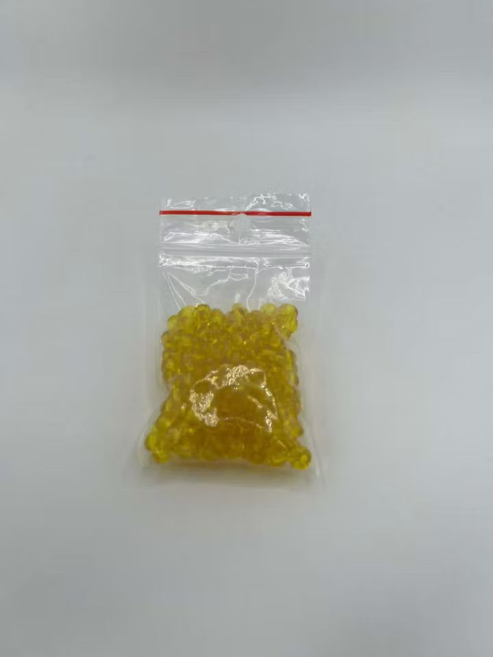 Seed Beads transparent 5mm Gul (20g)