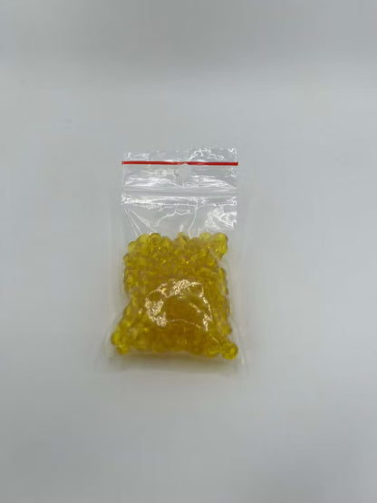 Seed Beads transparent 5mm Gul (20g)