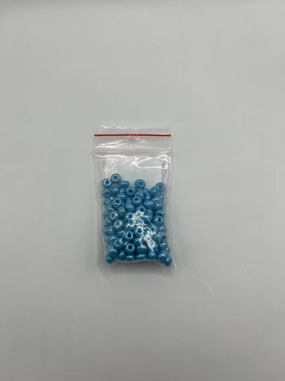 Seed Beads opak lustered 5 mm, Turkos (20g)