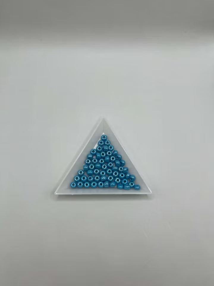Seed Beads opak lustered 5 mm, Turkos (20g)