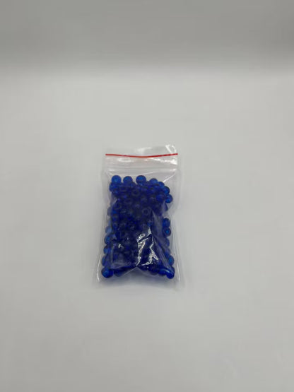 Seed Beads transparent mörkblå 5 mm (20g)