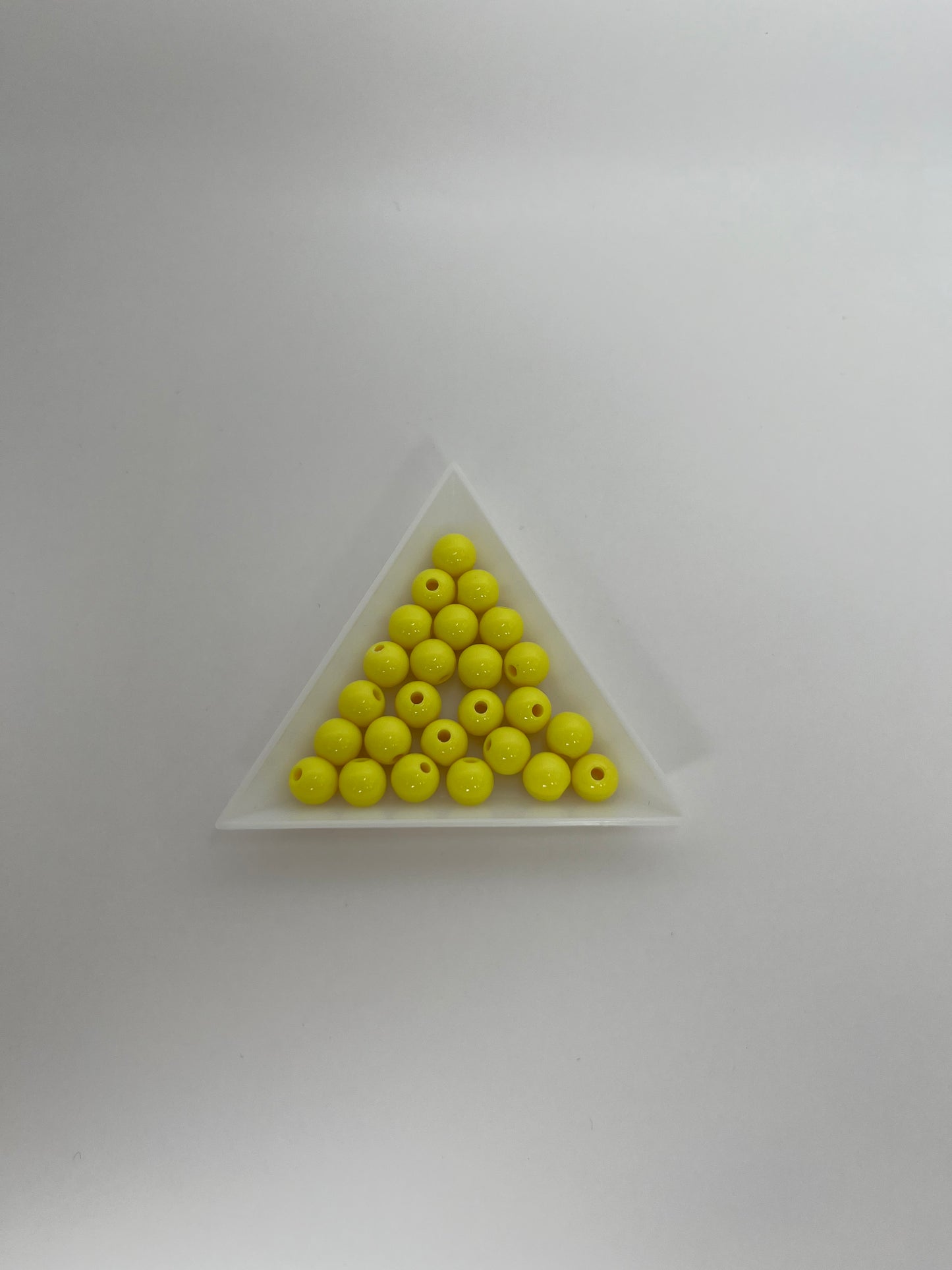 Ljusgula akrylpärlor, 8mm (100st)