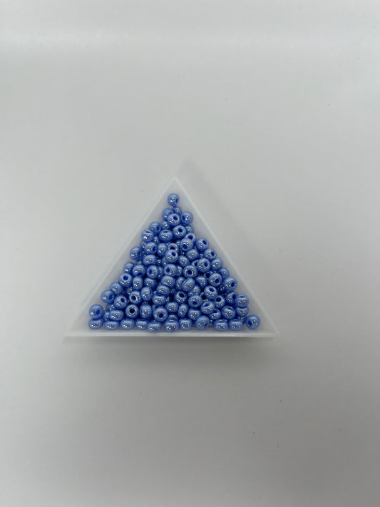 Seed Beads opak lustered ljusblå, 5mm (20g)