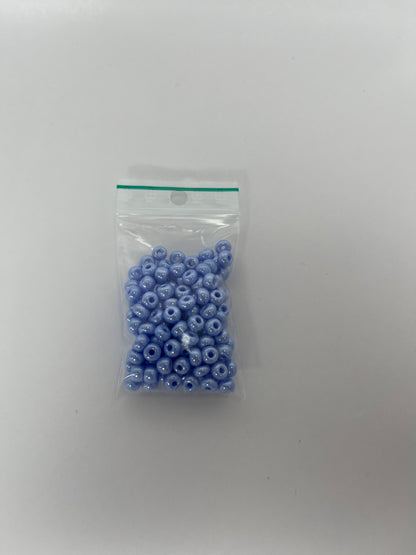 Seed Beads opak lustered ljusblå, 5mm (20g)
