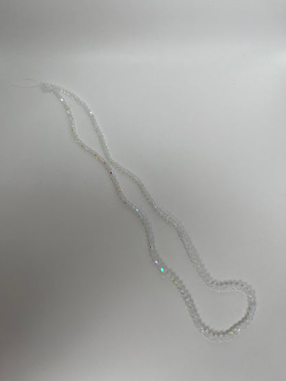 Sträng med kristallpärlor klar, 3mm