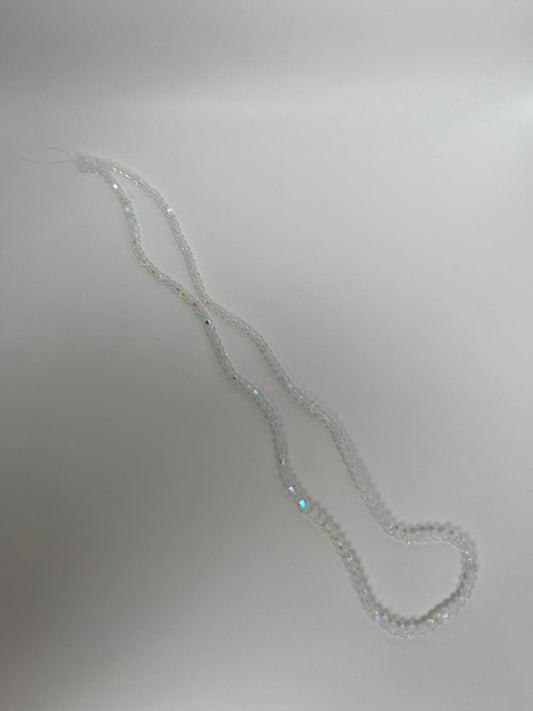 Glaspärlor Bicone klar, 3mm