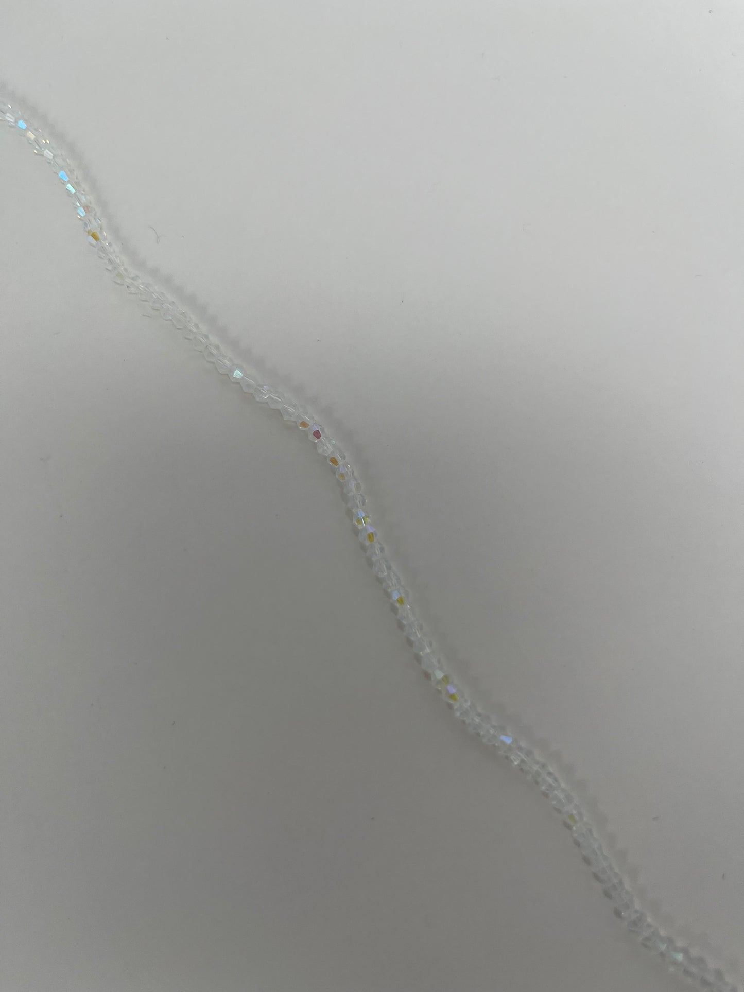 Sträng med kristallpärlor klar, 3mm