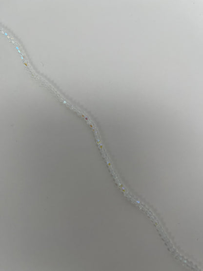 Sträng med kristallpärlor klar, 3mm