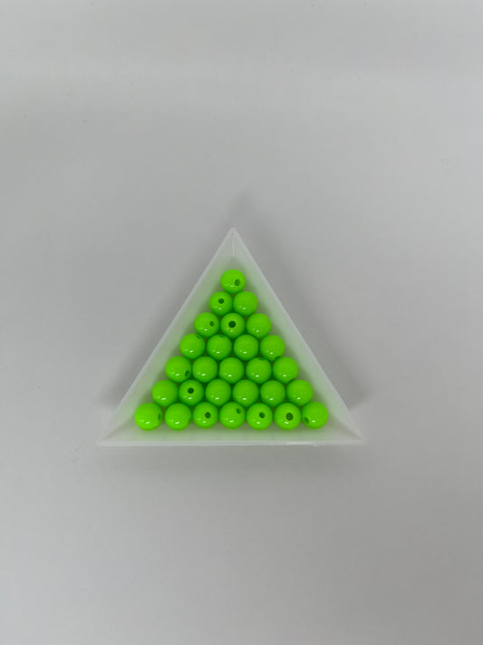 Akrylpärlor limegröna, 8mm (100st)