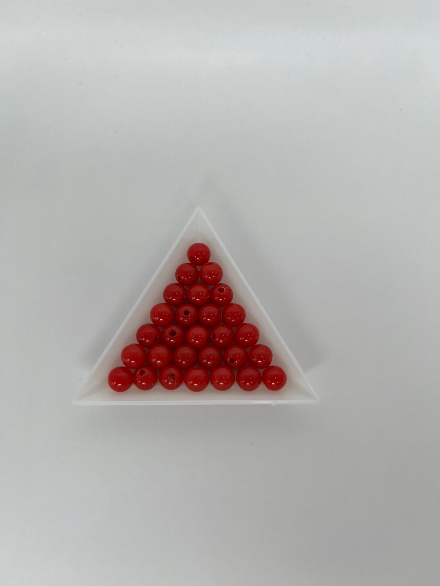Akrylpärlor röda, 8mm (100st)