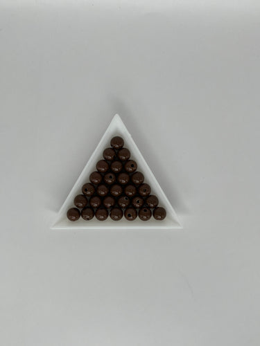 Akrylpärlor mörkbruna, 8mm (100st)