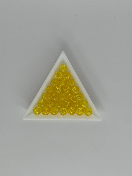 Krackelerade akrylpärlor oranga, 8mm (50st)