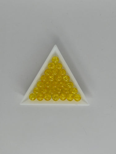Krackelerade akrylpärlor oranga, 8mm (50st)