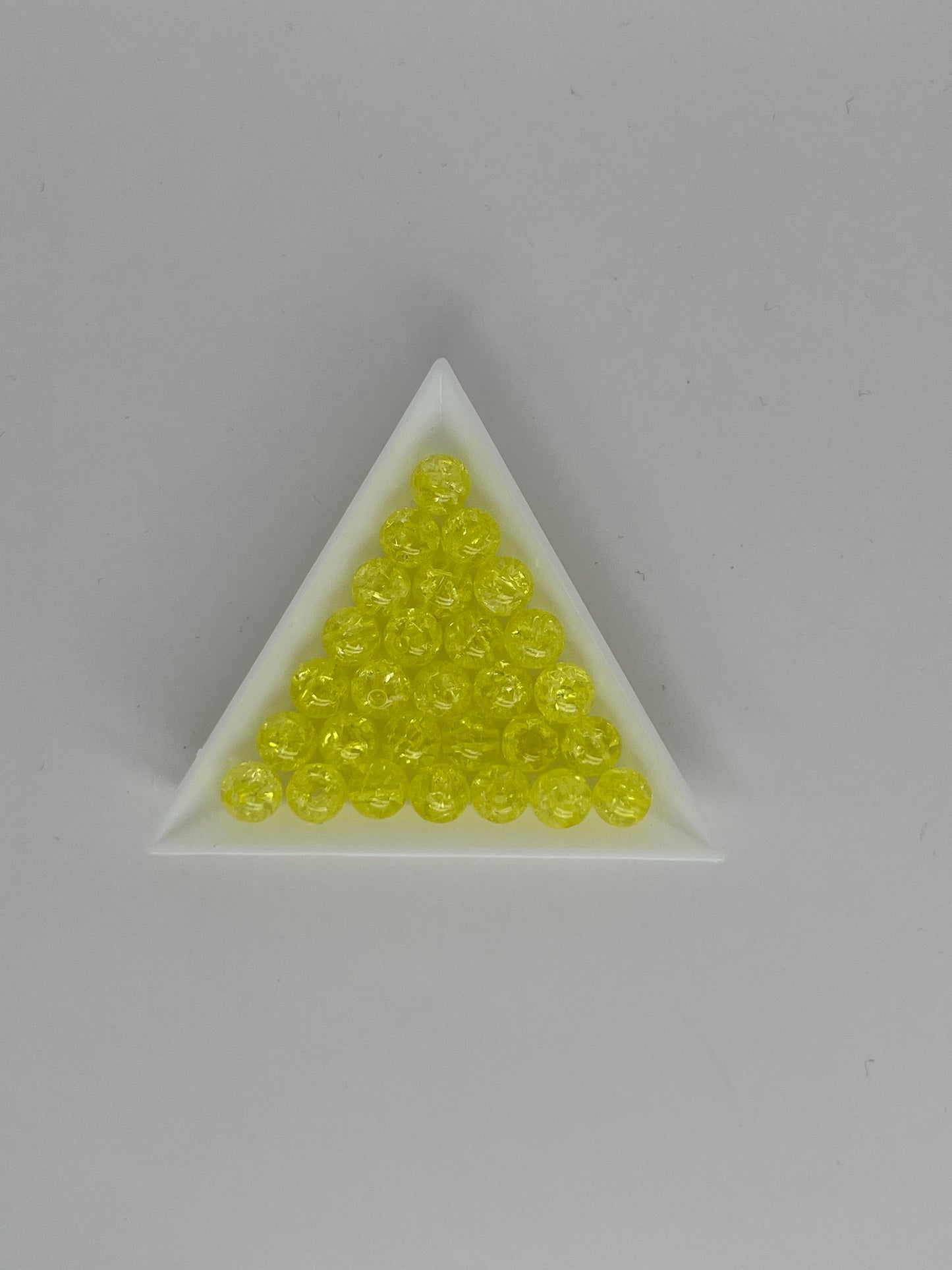 Krackelerade akrylpärlor gula, 8mm (50st)