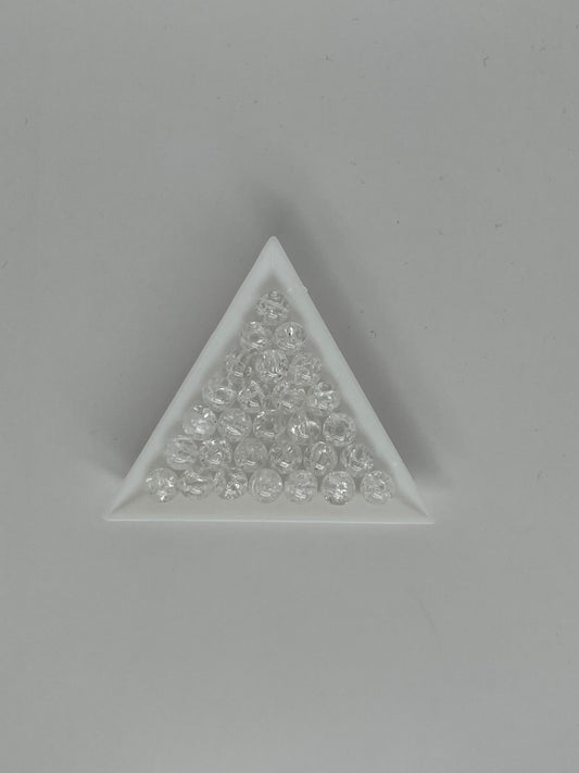 Krackelerade akrylpärlor vita, 8mm (50st)