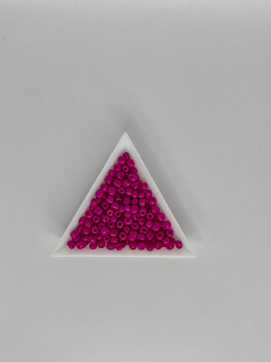 Seed beads mörkrosa, 4 mm (ca 150 st)