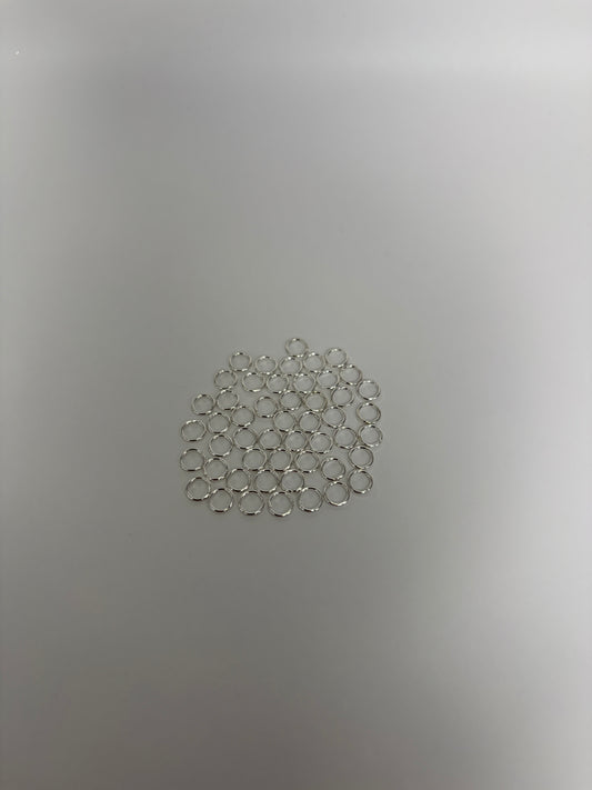 Bindringar, silver, 5mm (50st)