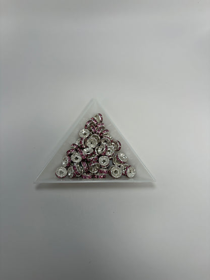 Strassrondell rosa, 8mm  (50st)