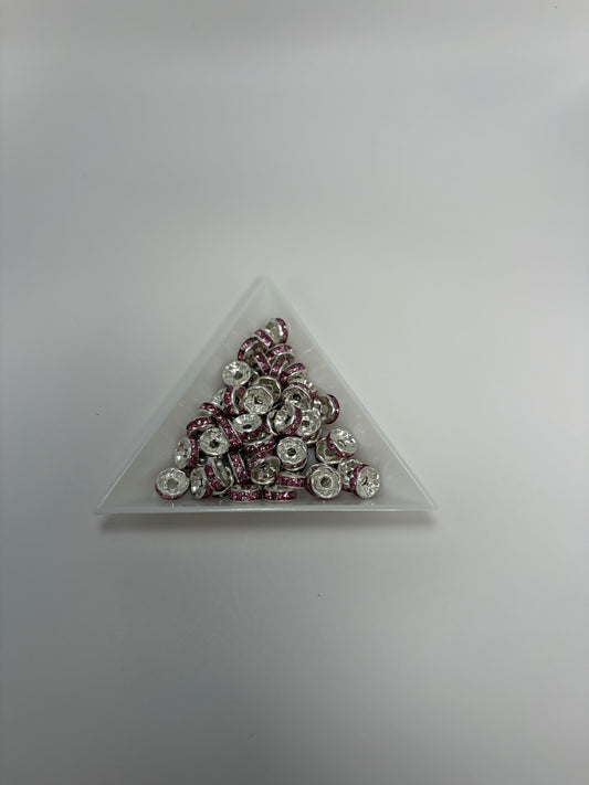 Strassrondell rosa, 8mm  (50st)