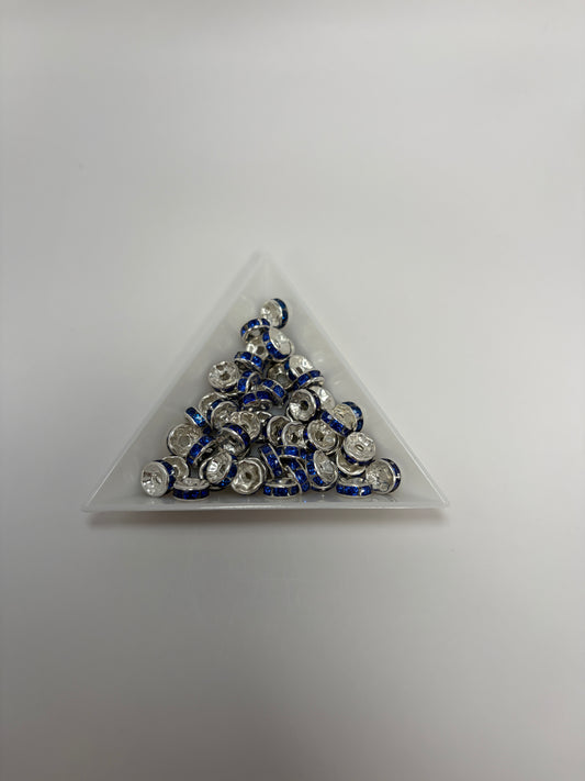 Strassrondell blå, 8mm (50st)