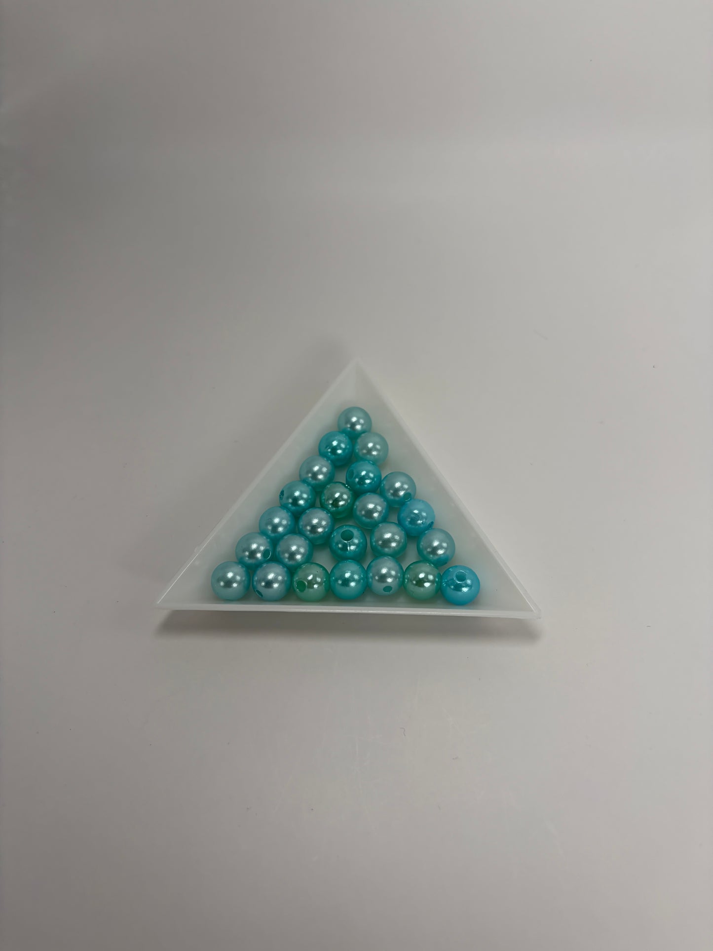 Akrylpärlor, turkosblå, 8mm (100st)