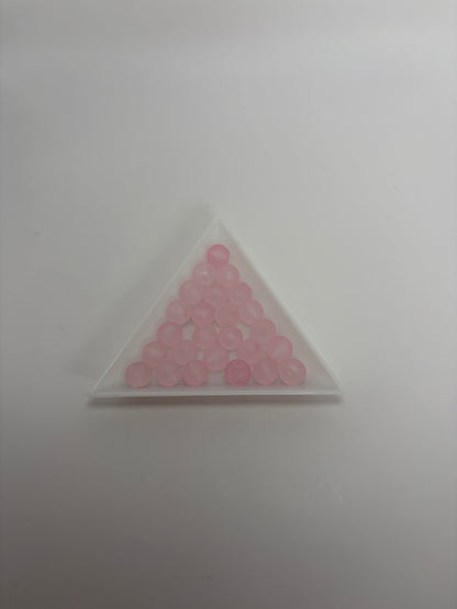 Akrylpärlor, rosa, 8mm (50st)
