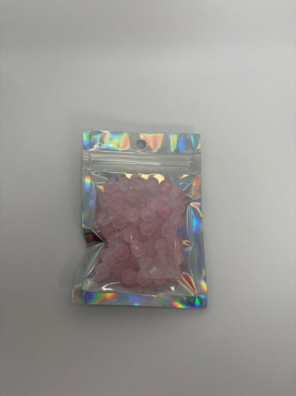 Akrylpärlor, rosa, 8mm (50st)